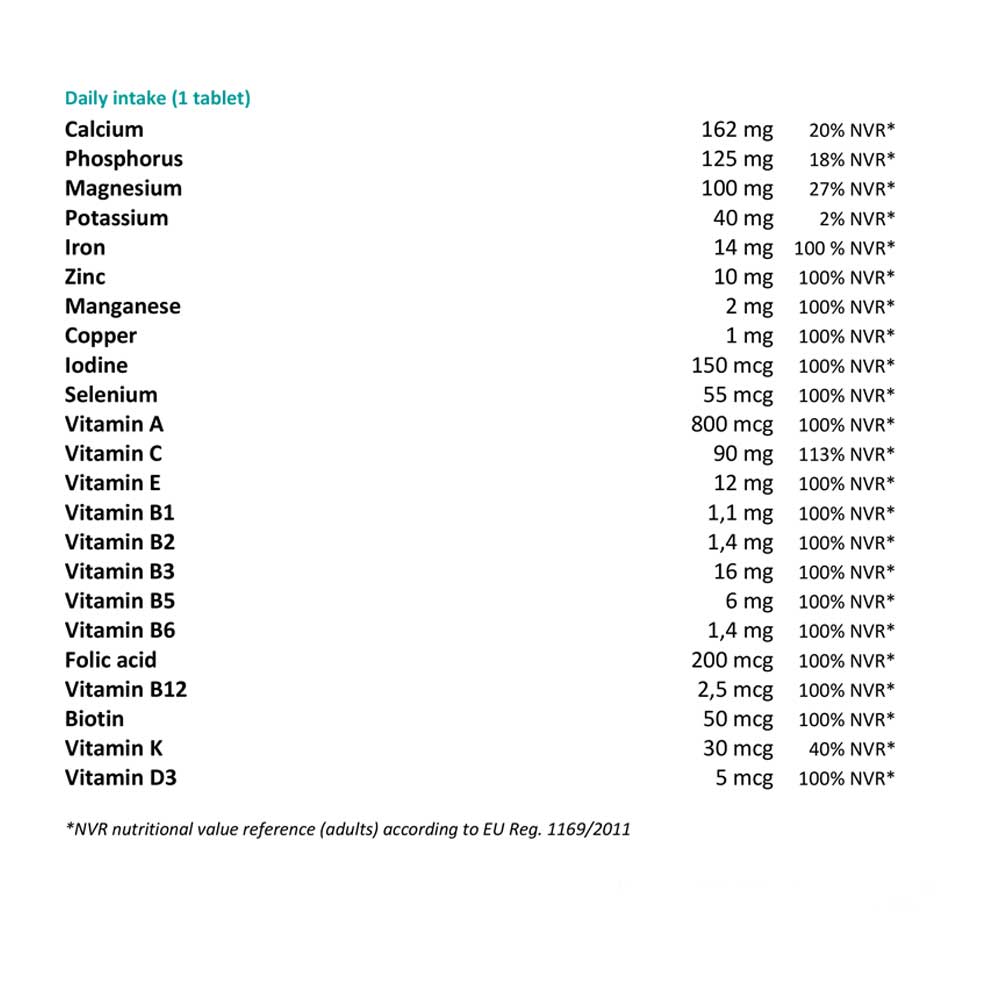Every Day Vitamins and Minerals | 60 Tablets - Image 2