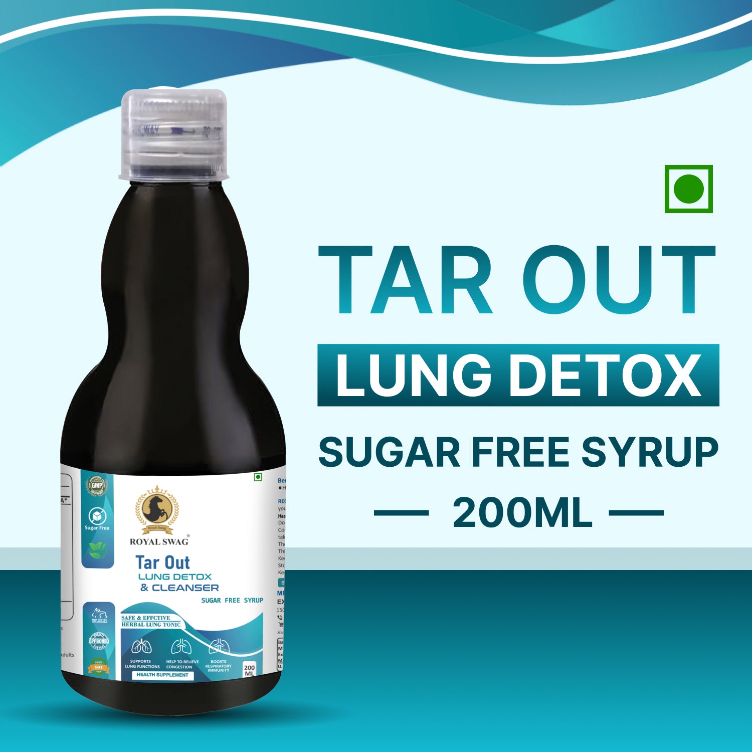 Ayurveda Tar Out Syrup Lungs Detox - Sugar Free - 200 ML - Image 2