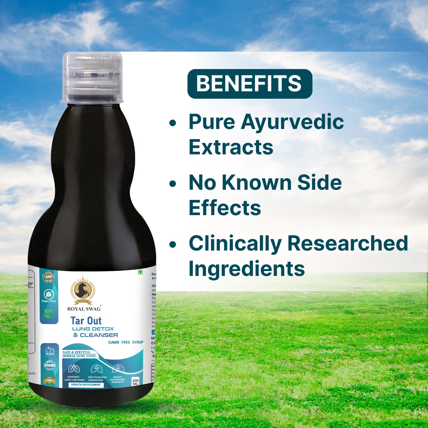 Ayurveda Tar Out Syrup Lungs Detox - Sugar Free - 200 ML - Image 4