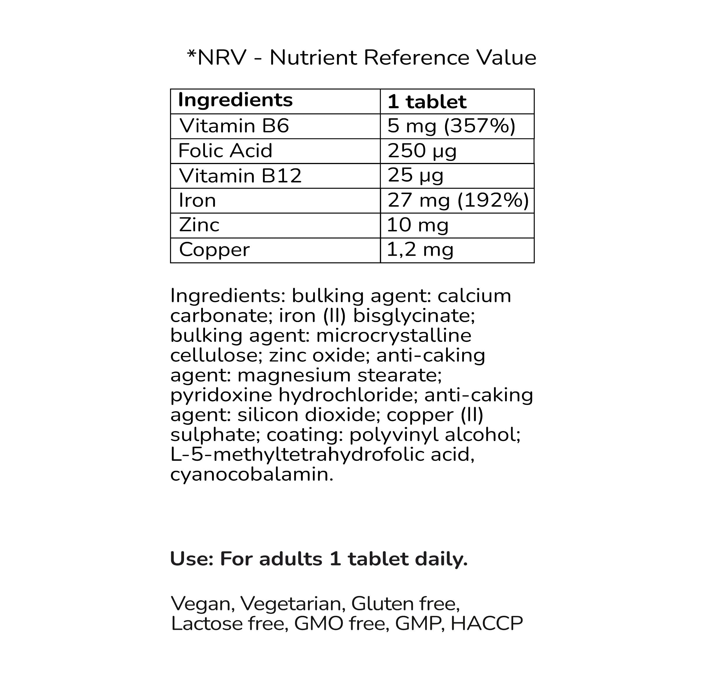 Iron Complex Vitamin Supplement - Image 2